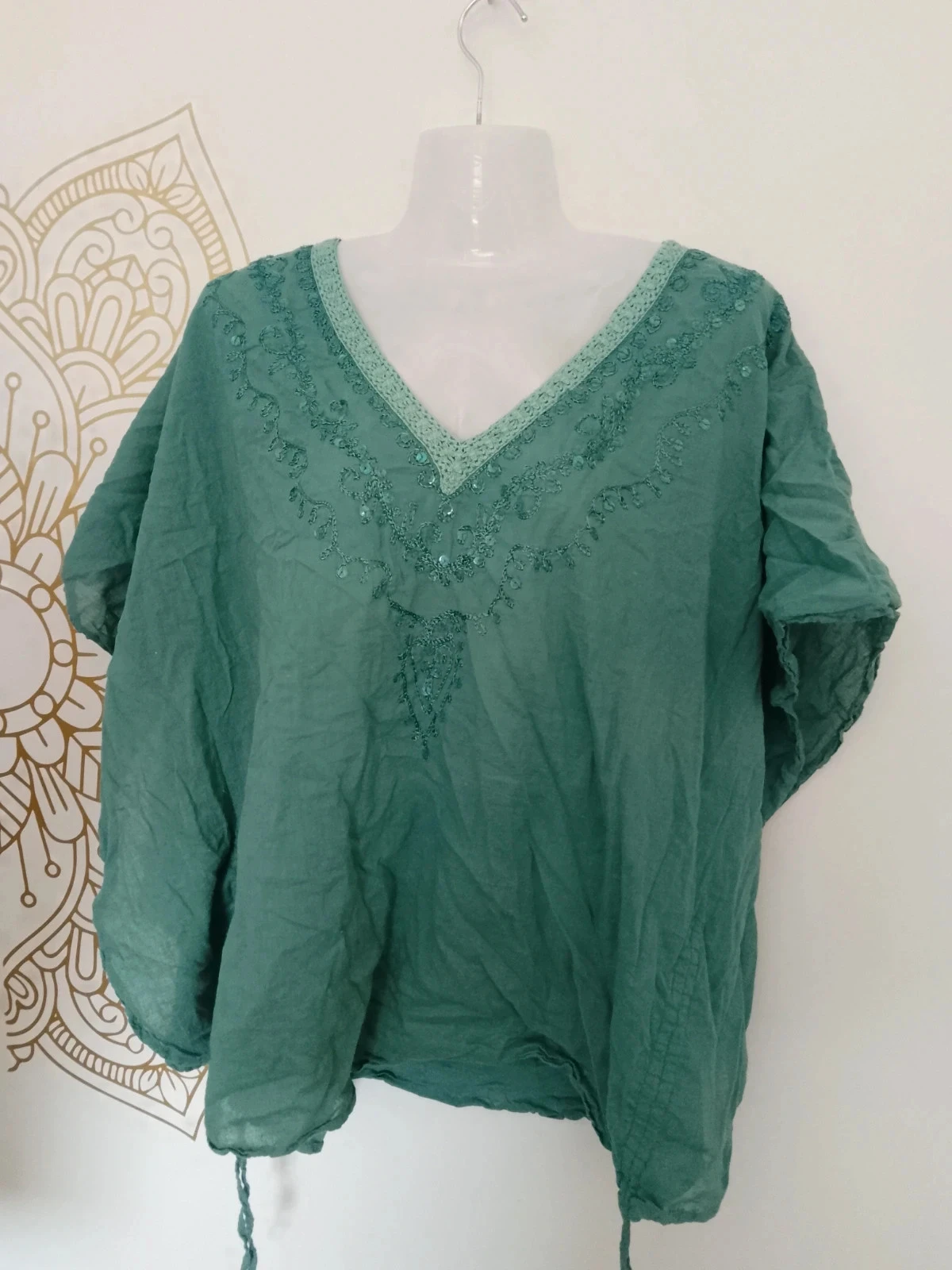 Tunique bleue turquoise en coton – photo 6